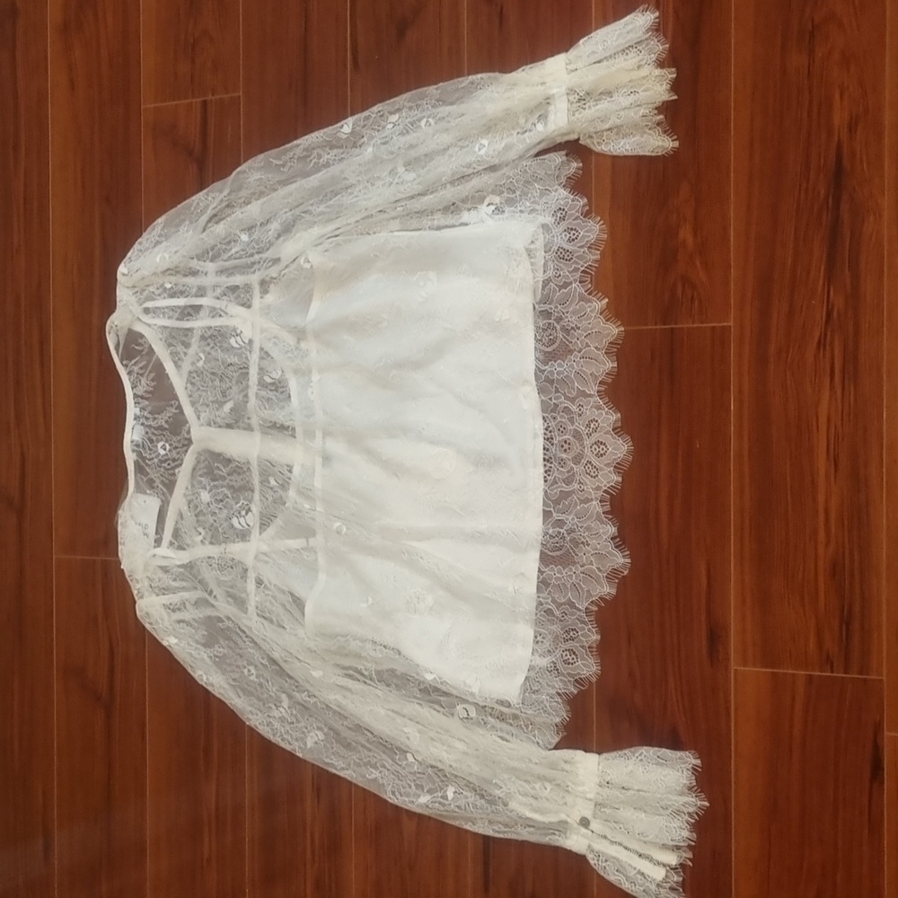 And Now This Lace Top Cream Size Extra Small - Picture 9 of 12